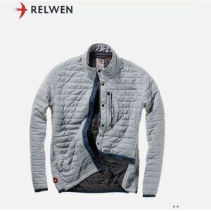 Relwen Windzip Full Zip Quilted Jacket XL Ghost Grey Huckberry MSRP $268